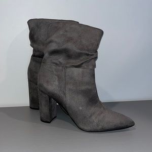 Grey Suede Booties